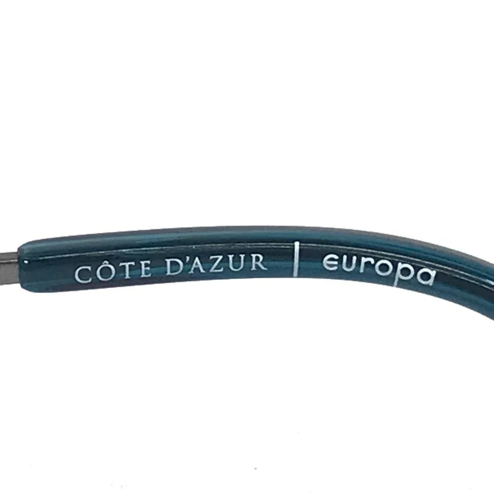 Cote D'azur Eyeglasses Frames CDA-372 C2 Gray Green Cat Eye Half Rim 52-17-135